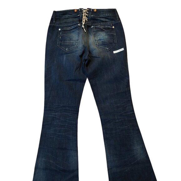 G-Star Raw Denim - Retro Vintage G-Star Abby Flare Bootcut Medium Age Blue Denim Jeans Sz 27 NWT
